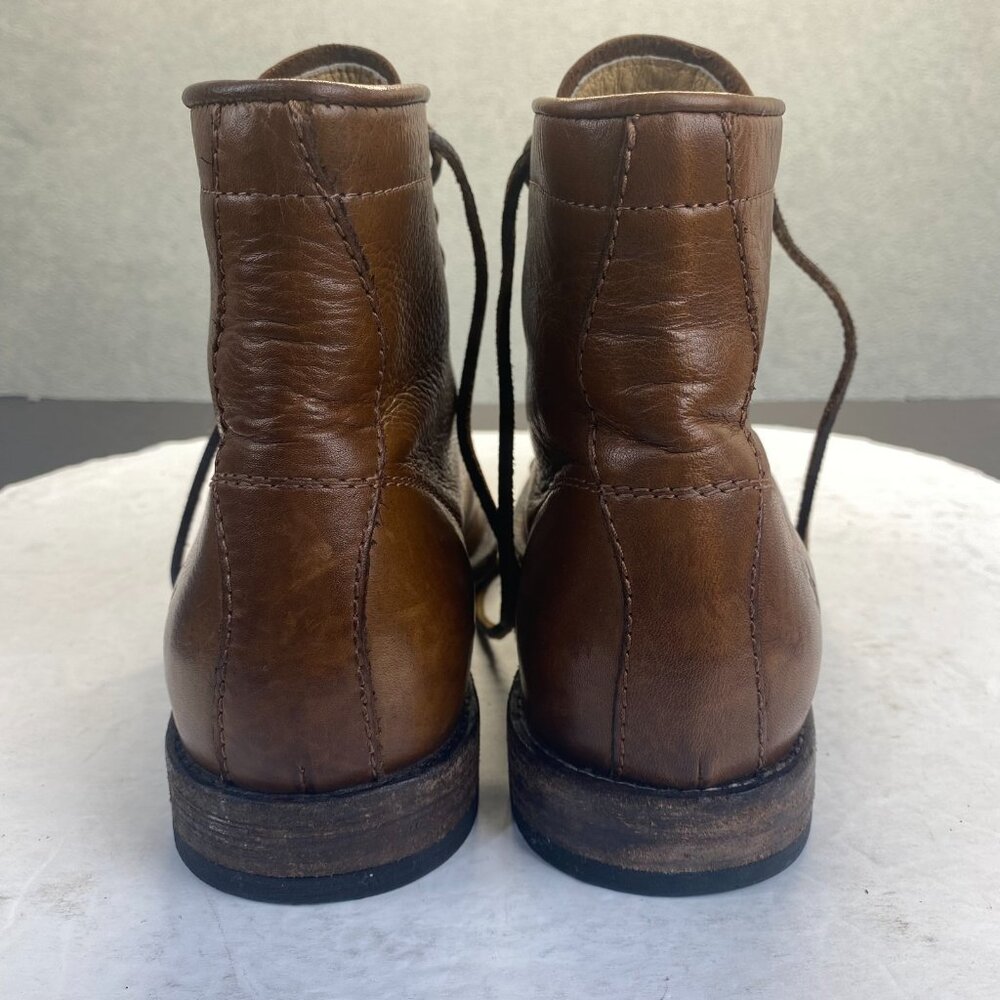 Frye Tyler Lace Up Cognac Leather Boots - Women’s Size 9D (3486070-COG) - Picture 7 of 15